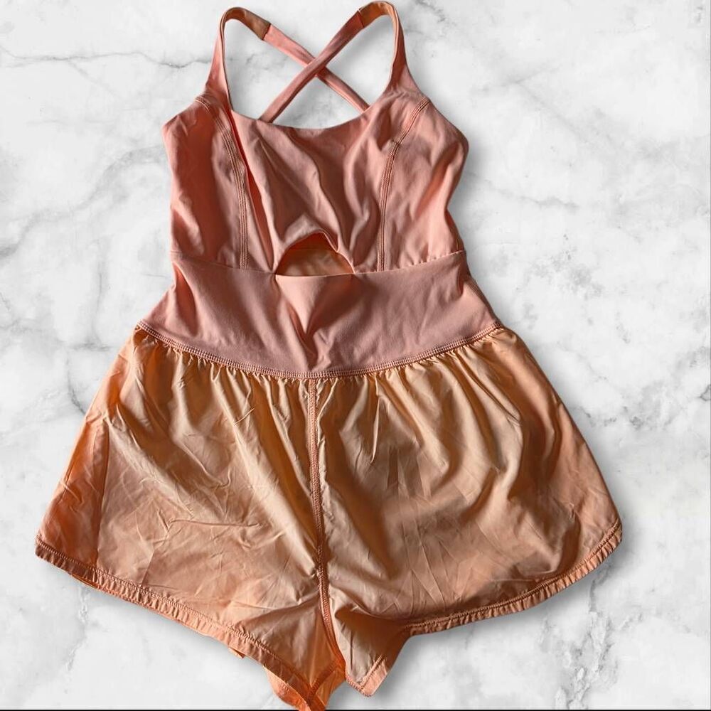 Free People Righteous Runsie Size Small Pink Peach - Picture 3 of 5